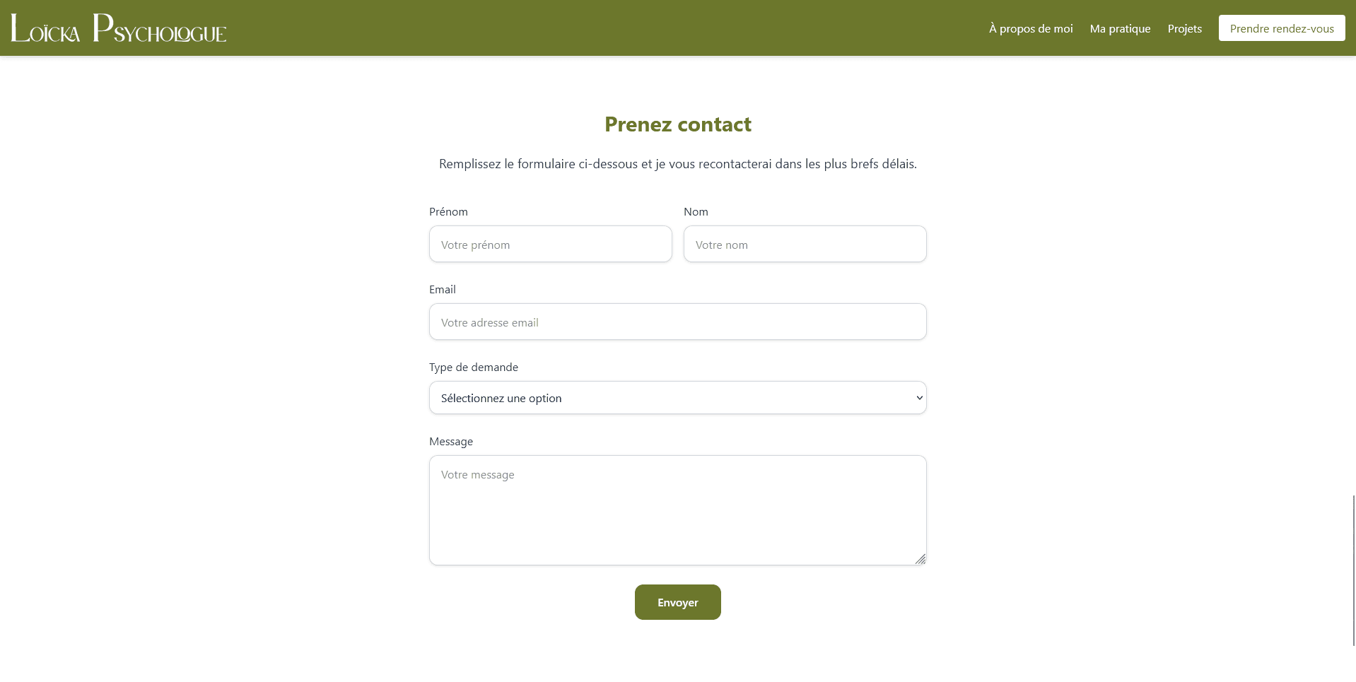 Site vitrine - Psychologue